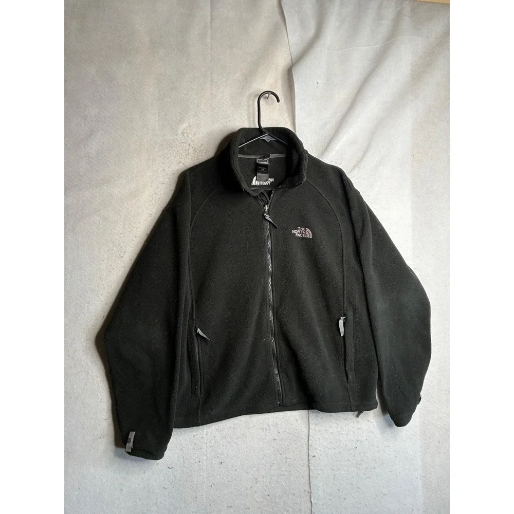 The North Face TKA 100 Fleece Jacket Mens Medium Green Full Zip Mock Neck A484